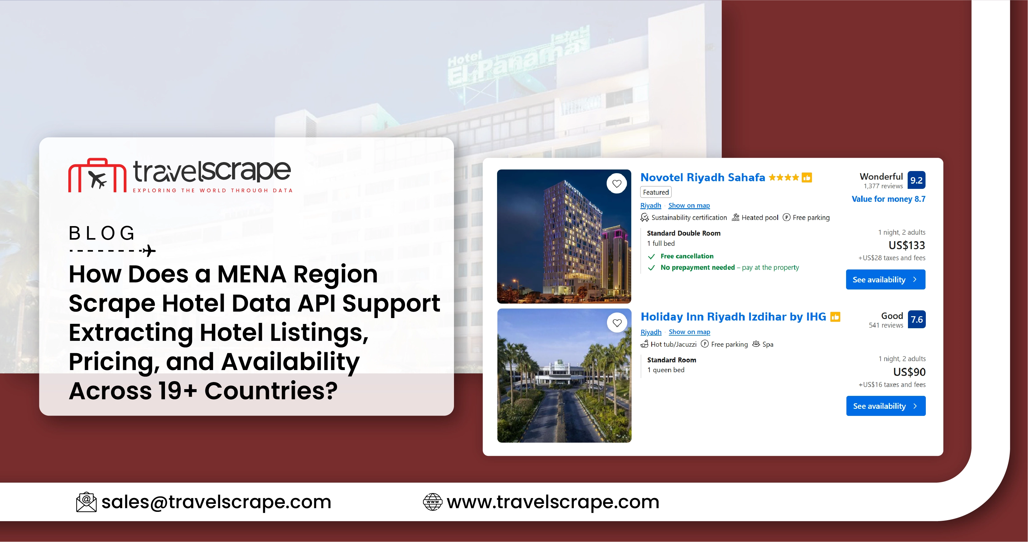 MENA Region Scrape Hotel Data API Across 19+ Countries
